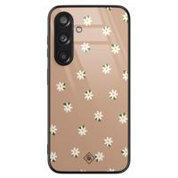 Samsung Galaxy S24 glazen hardcase - Sweet daisies - thumbnail