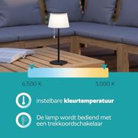 Eglo TafellampScordiano zwart met wit solar - 901898 - thumbnail