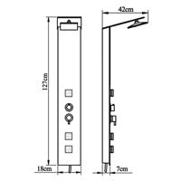 Douchepaneelsysteem glas bruin - thumbnail