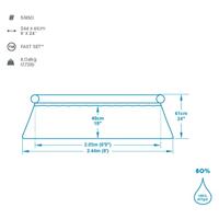 Bestway zwembad fast set rond 244x61 cm blauw - thumbnail