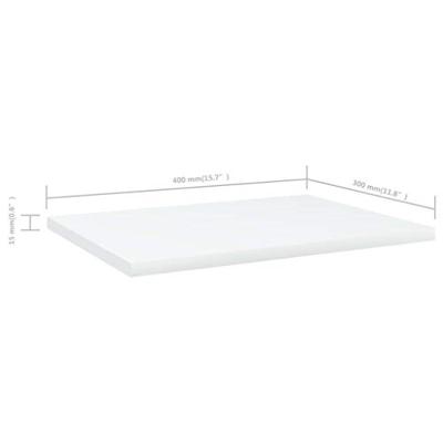 VidaXL Wandschappen 4 st 40x30x1,5 cm bewerkt hout wit