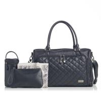 Isoki verzorgingstas double zip satchel Diagonal Quilted Midnight - thumbnail