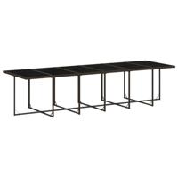 13-delige Tuinset met kussens poly rattan bruin - thumbnail