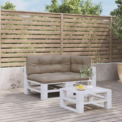 Palletkussens 3 st stof taupe