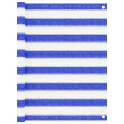 VidaXL Balkonscherm 90x500 cm hdpe blauw en wit VidaXL Balkonscherm 90x500 cm hdpe blauw en wit
