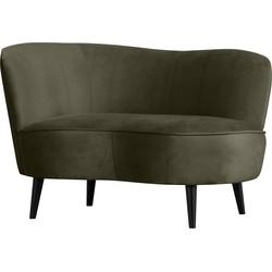 WOOOD Lounge Fauteuil 'Sara' Links, Velvet, kleur Warm Groen