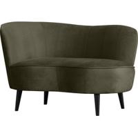 WOOOD Lounge Fauteuil 'Sara' Links, Velvet, kleur Warm Groen - thumbnail