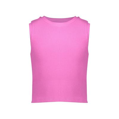 Geisha zomer top meisjes - rib cropped - cassis