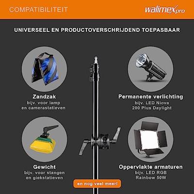 Walimex pro WT-501 Galgenstatief (max. hoogte ca. 175 cm en belastbaarheid ca. 5 kg), zwart