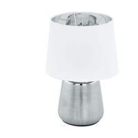 Eglo Design schemerlampManalba 1 zilver met witte lampenkap - 99329 - thumbnail