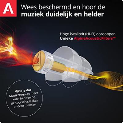 Alpine MusicSafe Pro gehoorbescherming oordoppen transparant Alpine MusicSafe Pro gehoorbescherming oordoppen transparant