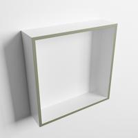 MONDIAZ EASY Nis 29,5x29,5cm in solid surface kleur Army | Talc. 1 vak geschikt voor in- of opbouw - thumbnail