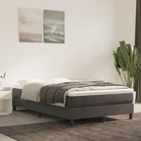 Boxspring met matras fluweel donkergrijs 120x200 cm - thumbnail