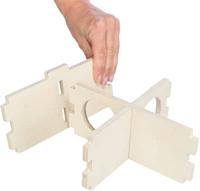 TRIXIE KNAAGDIERHUIS 3 KAMERS ONBEHANDELD HOUT NATUREL 30X30X12 CM - thumbnail