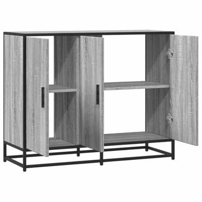 Dressoir 94x35x76 cm bewerkt hout grijs sonoma eikenkleurig