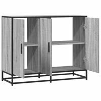 Dressoir 94x35x76 cm bewerkt hout grijs sonoma eikenkleurig - thumbnail