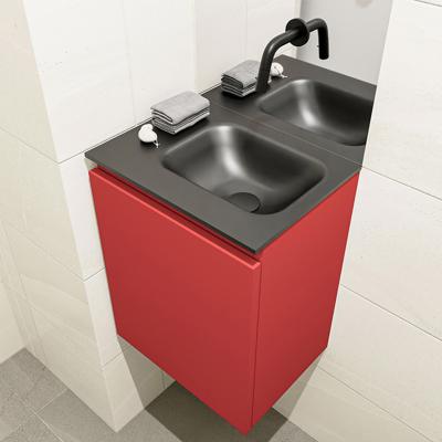 MONDIAZ OLAN 40cm toiletmeubel fire. LEX wastafel urban rechts geen kraangat