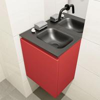 MONDIAZ OLAN 40cm toiletmeubel fire. LEX wastafel urban rechts geen kraangat - thumbnail