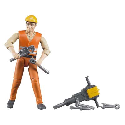 Bruder bworld bouwvakker met toebehoren 1:16 Bruder bworld bouwvakker met toebehoren 1:16