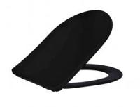 Wiesbaden Shade slim toiletzitting softclose en quick release mat zwart - thumbnail