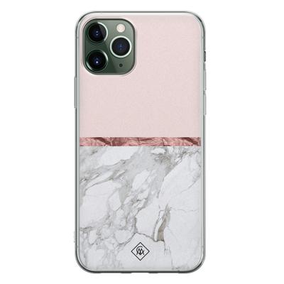 iPhone 11 Pro Max siliconen telefoonhoesje - Rose all day