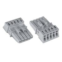 WAGO 890-245 Netstekker 890 Bus Totaal aantal polen: 5 16 A Grijs 50 stuk(s) - thumbnail