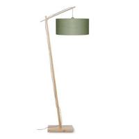 GOOD&MOJO Vloerlamp 'Andes' Bamboe en Eco linnen, 176cm, kleur Groen - thumbnail