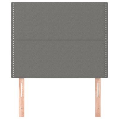 Hoofdborden 4 st 72x5x78/88 cm stof donkergrijs