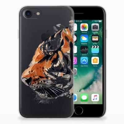 Hoesje maken iPhone SE 2022 | SE 2020 | 8 | 7 Watercolor Tiger Hoesje maken iPhone SE 2022 | SE 2020 | 8 | 7 Watercolor Tiger