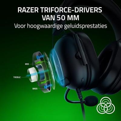 Hoofdtelefoon met microfoon Razer BLACKSHARK V2 X Zwart