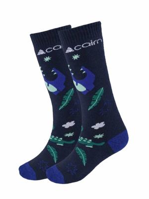 Cairn Skisokken Kinderen 2-pack Night Sky Dino-19/22