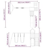 Speelhuis geïmpregneerd grenenhout - thumbnail