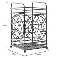 Bestek afdruiper DKD Home Decor Zwart Metaal Geometrisch 12 x 12 x 20 cm - thumbnail