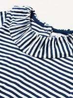 Bloesje met korte mouwen PETIT BATEAU blauw - thumbnail