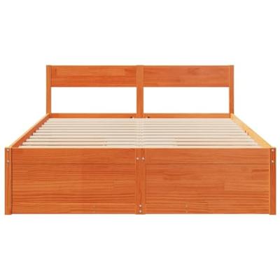 Bedframe zonder matras massief grenenhout wasbruin 160x200 cm Bedframe zonder matras massief grenenhout wasbruin 160x200 cm
