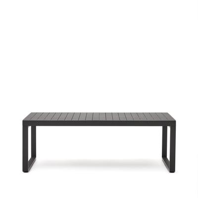Kave Home Uitschuifbare Eettafel 'Galdana' 220/340 x 100cm, kleur Donkergrijs
