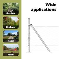 VidaXL Afrasteringspaal zilver 10 x 0,5 m (50 mm gaas) staal - thumbnail