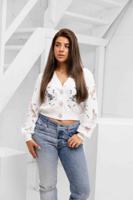 Guess Cardigan Cut Out Top Dames Wit - Maat M - Kleur: Wit | Soccerfanshop - thumbnail