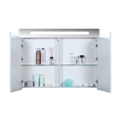 Spiegelkast BWS Salt 2 Deuren Met LED 120x74 cm Incl. Planchetten Scotch Oak