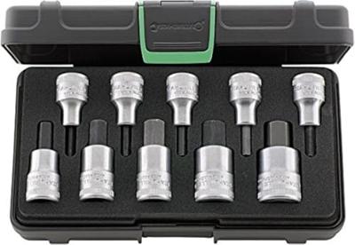 Stahlwille Dopsleutelset | 10-delig | 1/2 inch | 4-19 mm voor binnenzeskant | 1 stuk - 96031508 96031508 Stahlwille Dopsleutelset | 10-delig | 1/2 inch | 4-19 mm voor binnenzeskant | 1 stuk - 96031508 96031508
