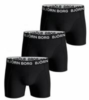 Bjorn Borg boxershorts cotton stretch 3-pack zwart - thumbnail