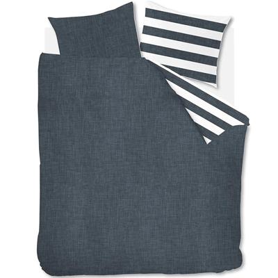 Rivièra Maison Rivièra Maison Lindy Lines Dekbedovertrek - Navy 200x200/220 cm