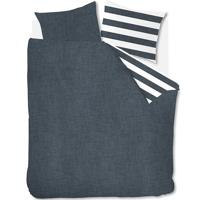 Rivièra Maison Rivièra Maison Lindy Lines Dekbedovertrek - Navy 200x200/220 cm - thumbnail