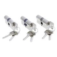 Starx Starx profielcilinder gelijksluitend (3x) vernikkeld - 60 (30/30) mm - thumbnail