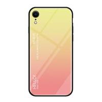 Kleurovergang glas Case voor iPhone XR (geel) - thumbnail