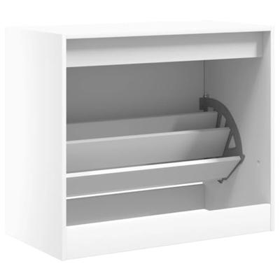 VidaXL Schoenenkast 80x42x69 cm bewerkt hout wit