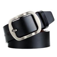 Dandali L8034 mannen casual antieke PIN gesp lederen riem tailleband grootte: 110-125cm (zwart) - thumbnail