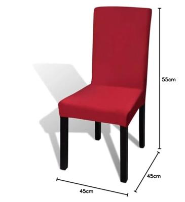 Stoelhoezen stretch 4 stuks bordeaux