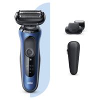 Braun Series 6 60-B1500s Elektrisch Scheerapparaat Met Baardtrimmer, Blauw - thumbnail