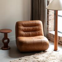 Dutchbone Wyatt fauteuil leder Cognac - thumbnail